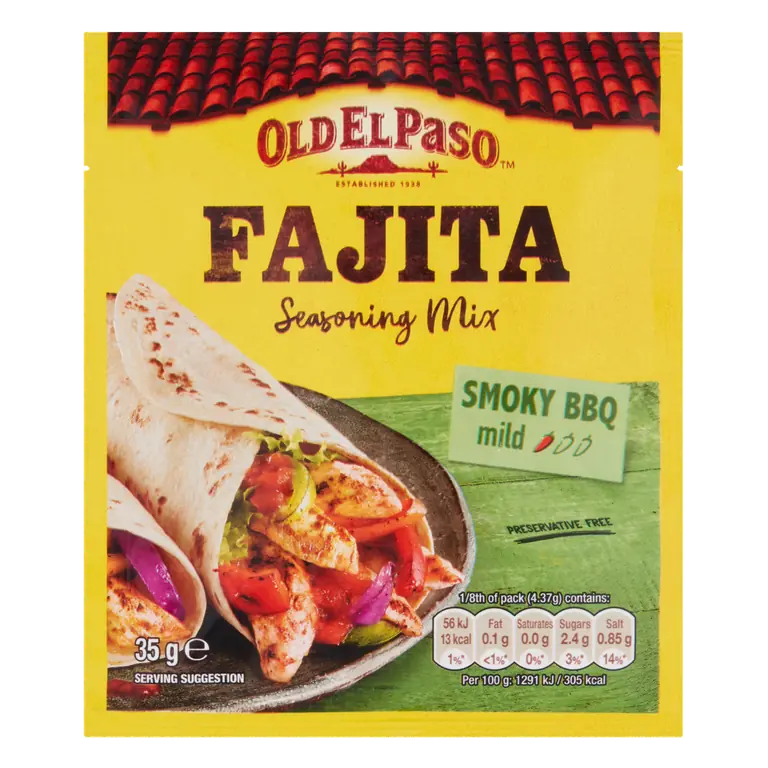 Old El Paso Smoky BBQ Fajita Seasoning Spice Mx 35g