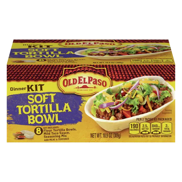 Soft Tortilla Bowl Dinner Kit - 8 ct