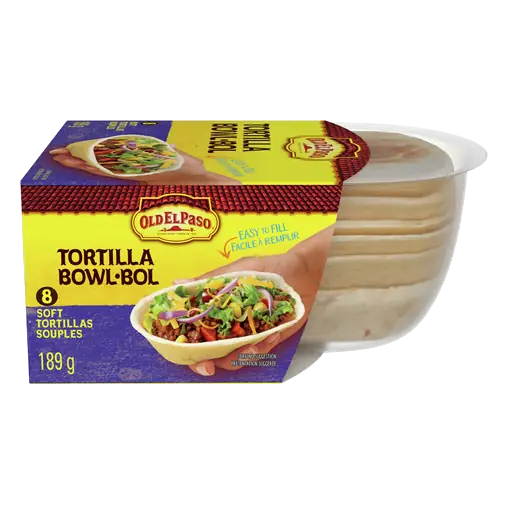 Soft Tortilla Bowls Flour 8 Bowls 189 g