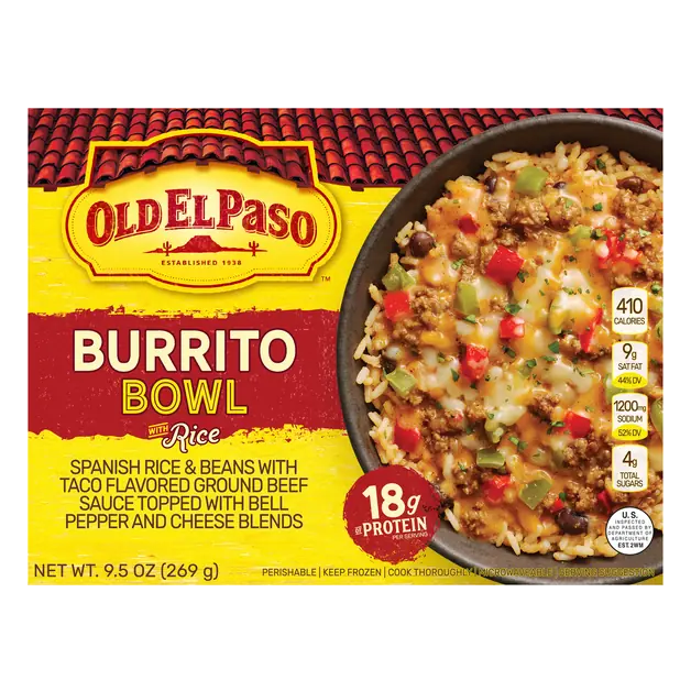 Spanish Rice & Beans Burrito Bowl Frozen Meal