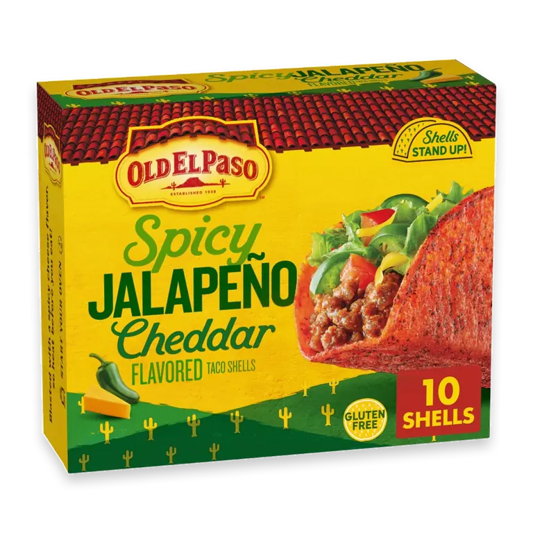 Spicy Jalapeno Cheddar Flavored Stand 'N Stuff Taco Shells