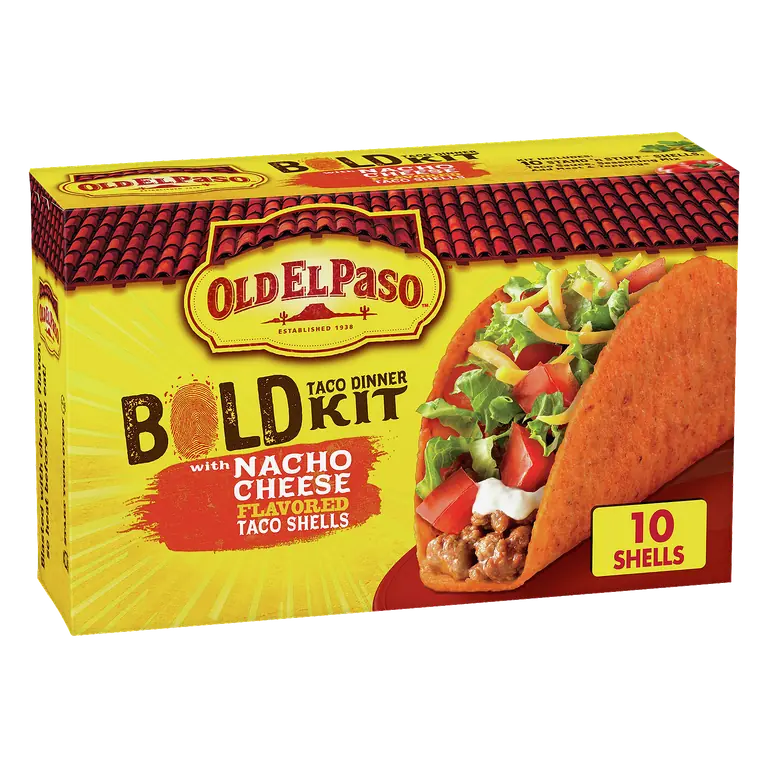 Stand 'n Stuff Bold Nacho Cheese Crunchy Taco Shells Dinner Kit