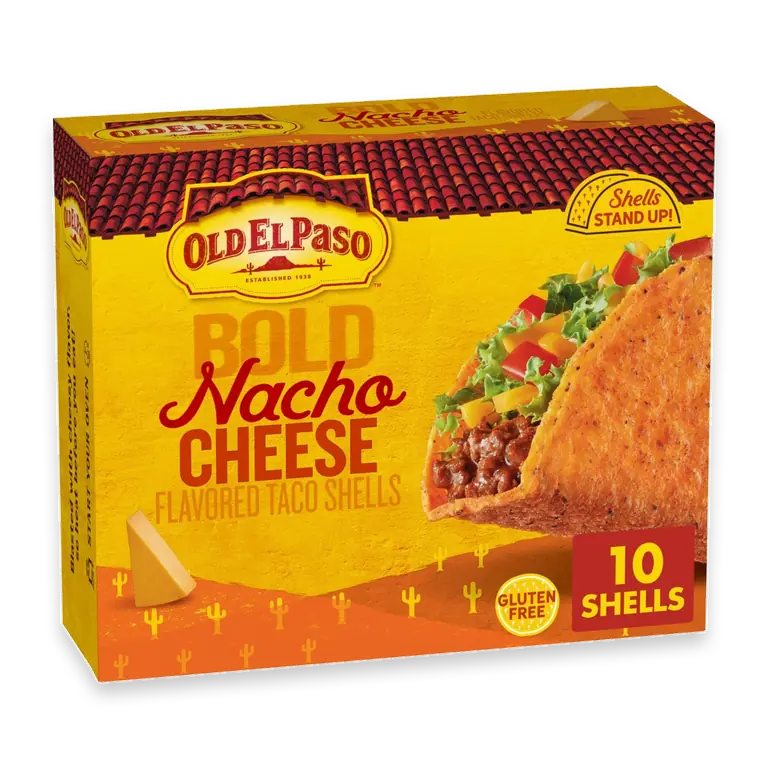 Stand 'N Stuff Bold Nacho Cheese Flavored Taco Shells