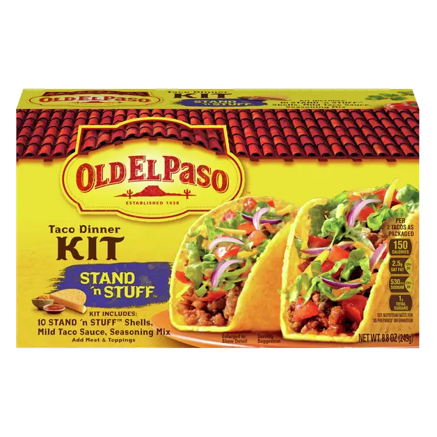 Stand 'N Stuff Hard Taco Dinner Kit - 10 ct