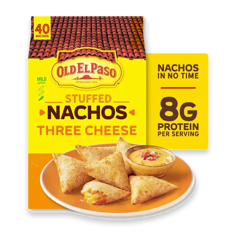 Three Cheese Stuffed Nachos Frozen Snacks