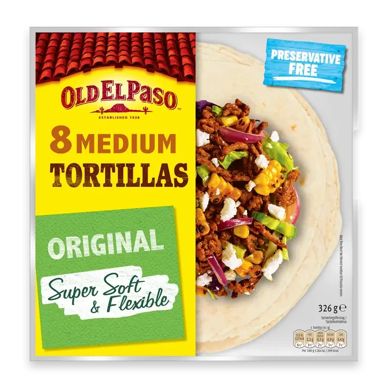 Tortilla Flour Medium 8-p