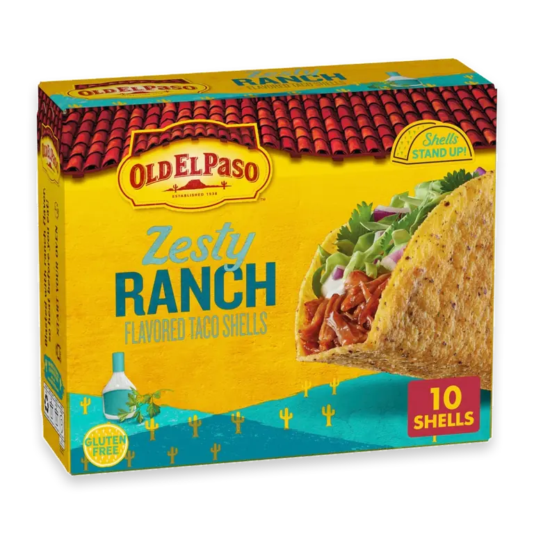 Zesty Ranch Flavored Stand 'N Stuff Taco Shells