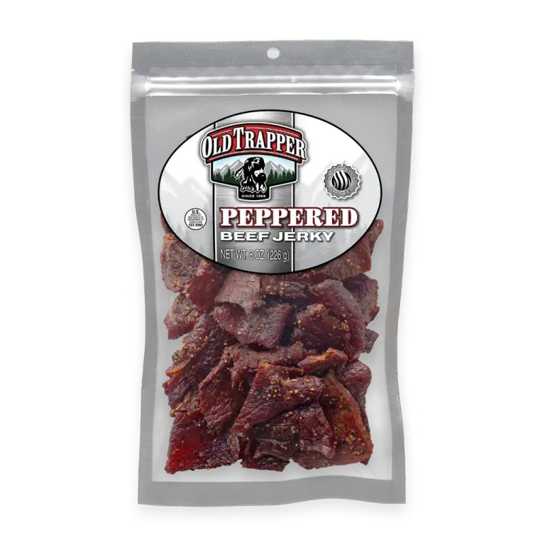 8oz Peppered Beef Jerky natural style