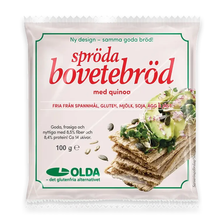 Bovetebröd Spröda med Quinoa Glutenfri 100g