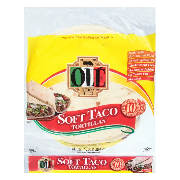 Ole Soft Taco Flour Tortillas 8 Inch - 10 ct