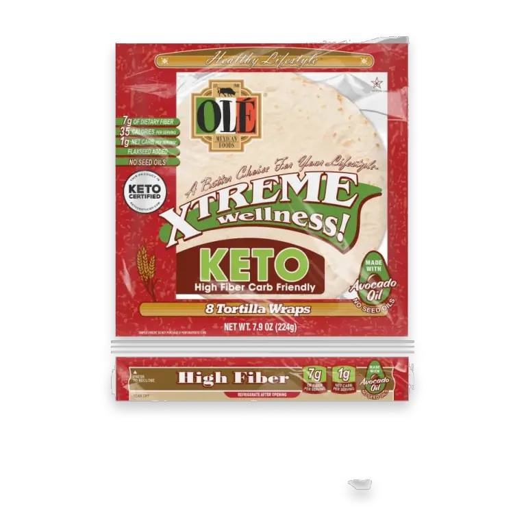 Olé Xtreme White Snack Size High Fiber Keto Certified Tortillas