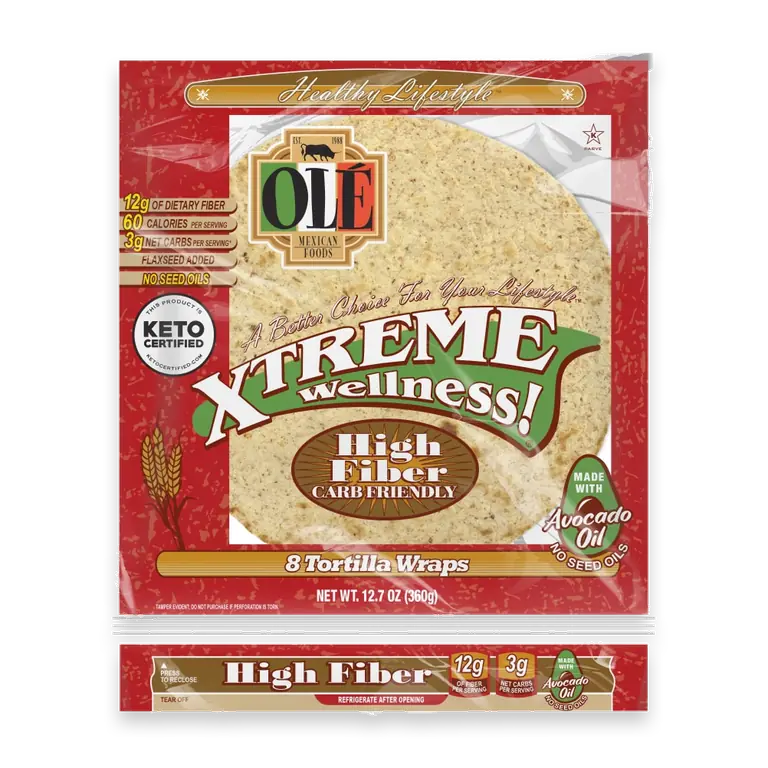 Olé Xtreme High Fiber Soft Taco Keto Certified Tortillas