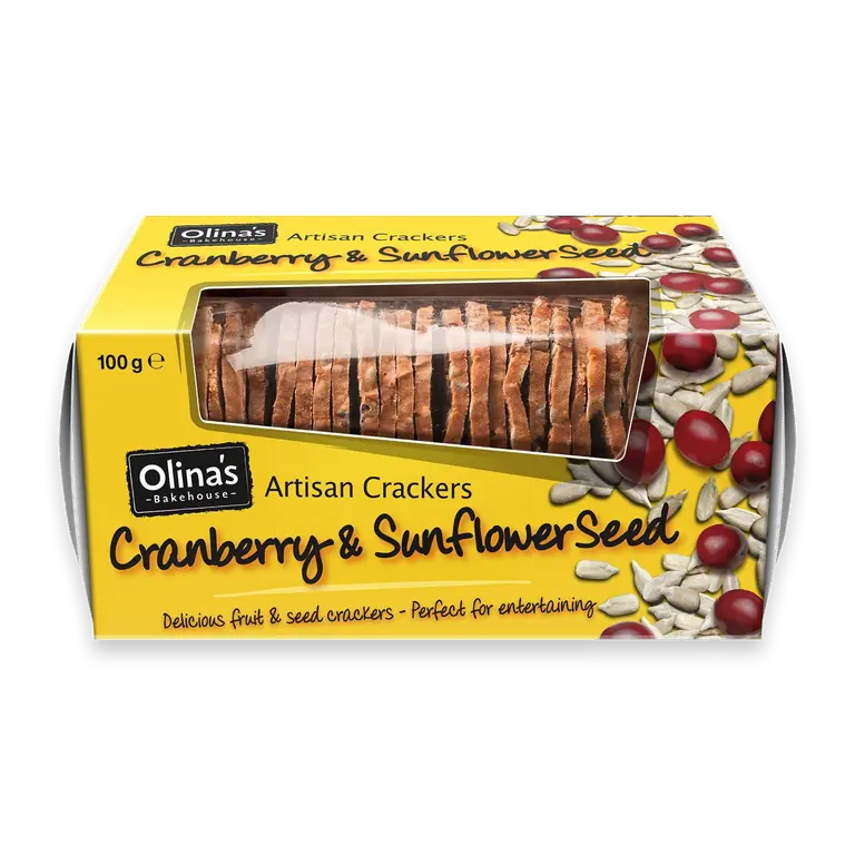 Artisan Crackers Biscuits Cranberry & Sunflower Seed