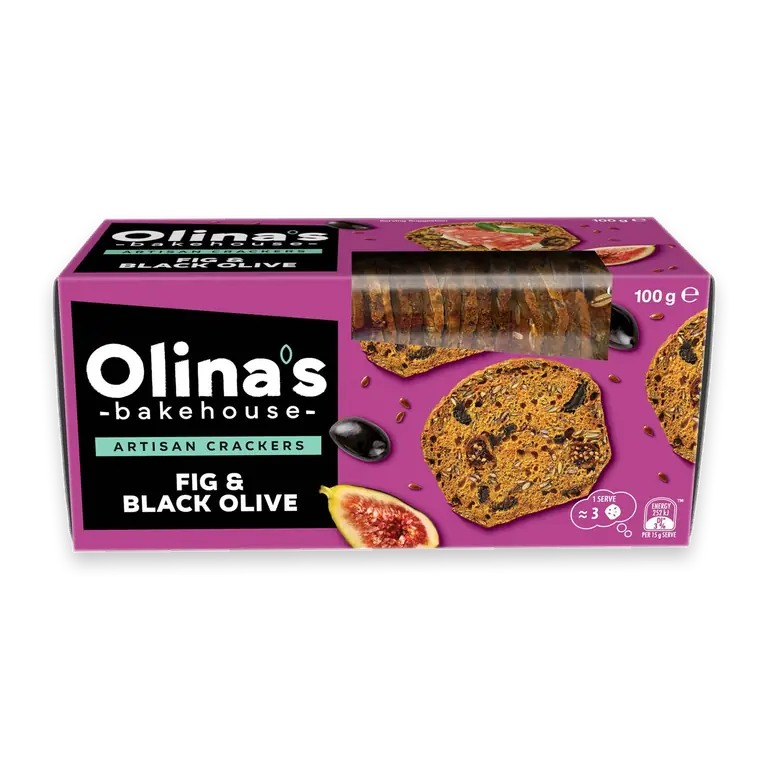 Artisan Crackers Biscuits Fig & Black Olive