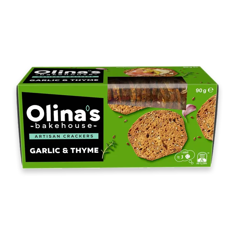 Artisan Crackers Biscuits Garlic & Thyme