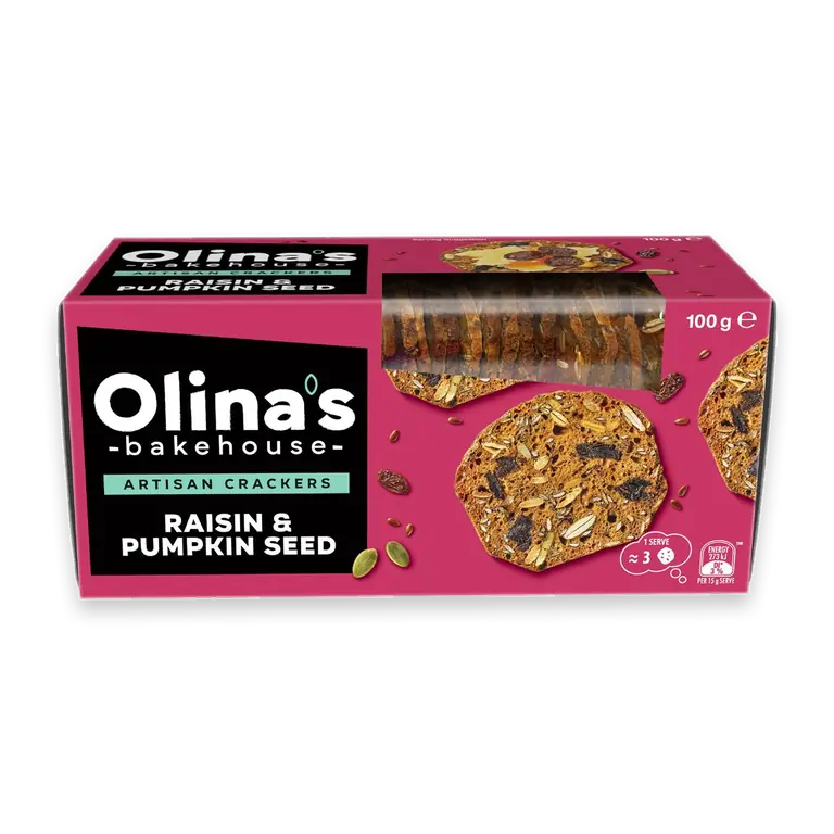 Artisan Crackers Biscuits Raisin & Pumpkin Seeds