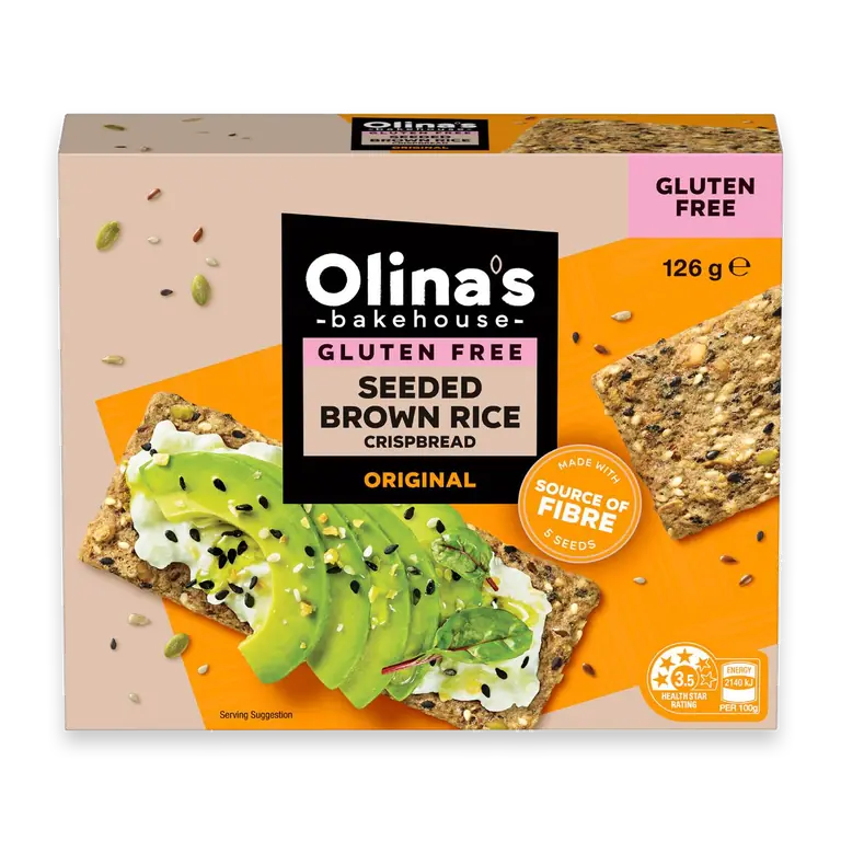 Gluten Free Seeded Brown Rice Crispbread Original