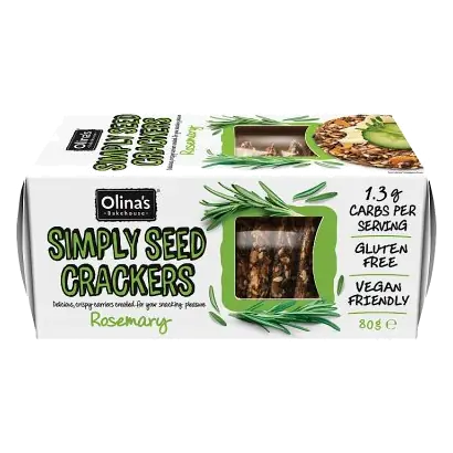 Olina's Gluten Free Simply Seed Crackers Rosemary