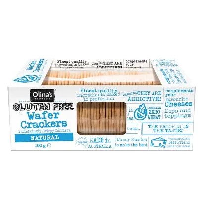 Olina's Gluten Free Wafer Crackers Natural