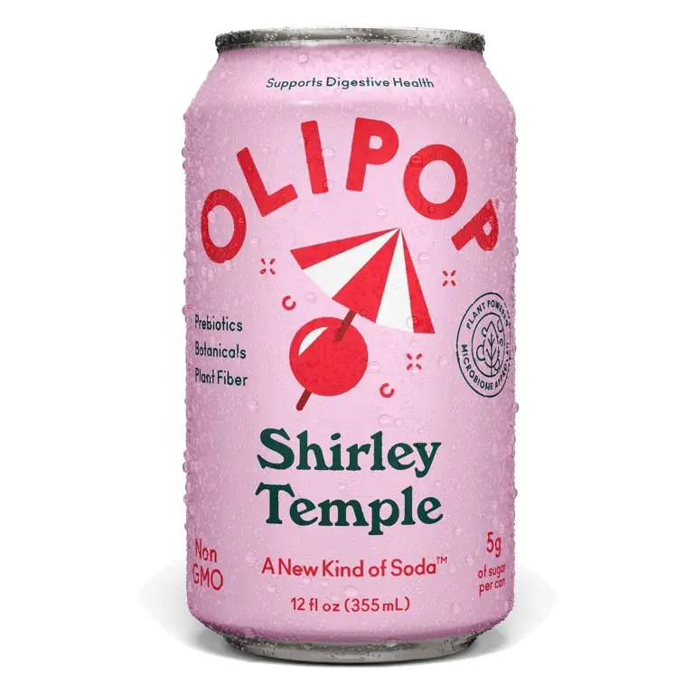 OLIPOP 9g Fiber Prebiotic Soda Shirley Temple, 12 fl oz