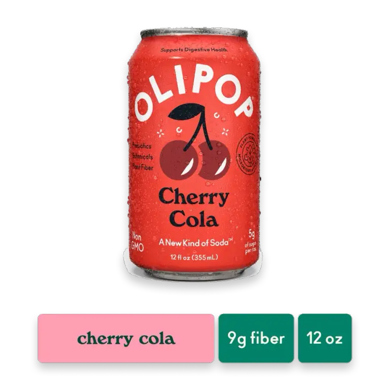Cherry Cola Prebiotic Soda Can, Refrigerated