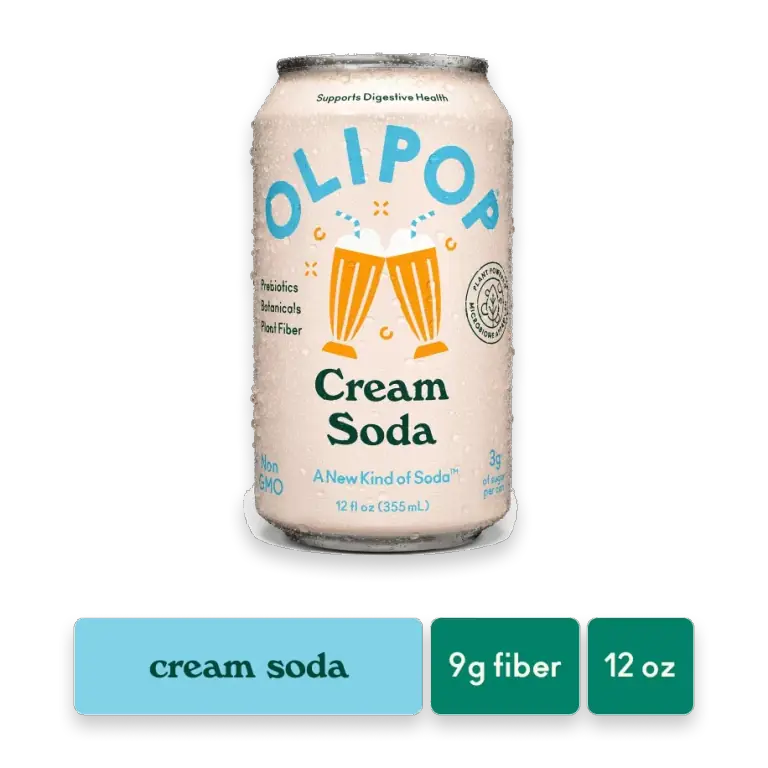 Cream Soda Prebiotic Soda Can, Refrigerated