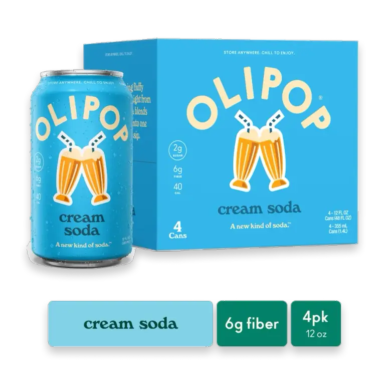 Cream Soda Prebiotic Soda Cans, Shelf Stable