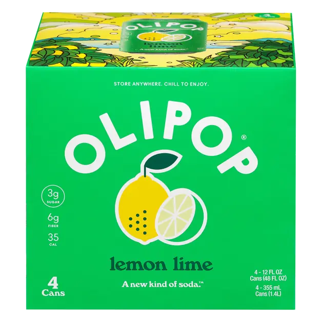 Lemon Lime Prebiotic Soda - 4 pk