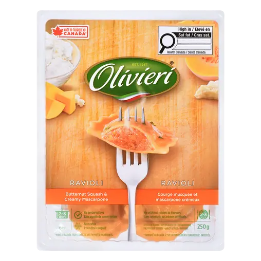 Butternut Squash and Creamy Mascarpone Filled Ravioli Artisan Pasta 250 g