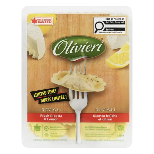Ravioli Lemon & Fresh Ricotta 250 g