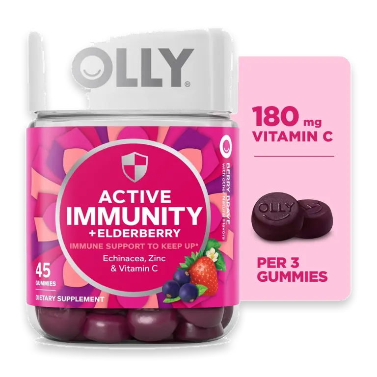 Active Immunity Elderberry Berry Flavor Gummy Supplement