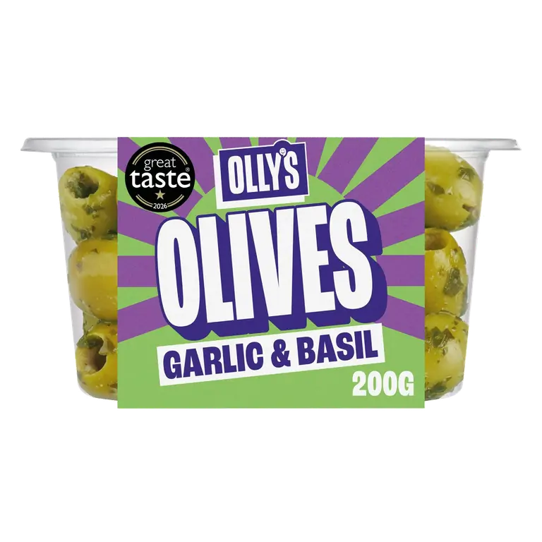 200g Garlic & Basil Halkidiki Olives