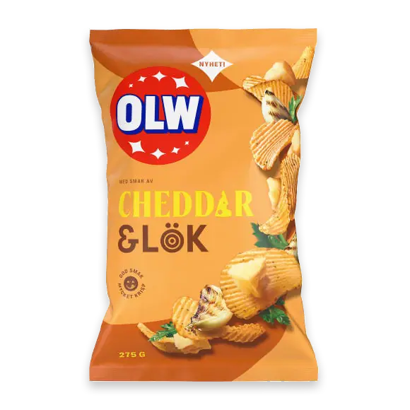 Cheddar & Lök Chips