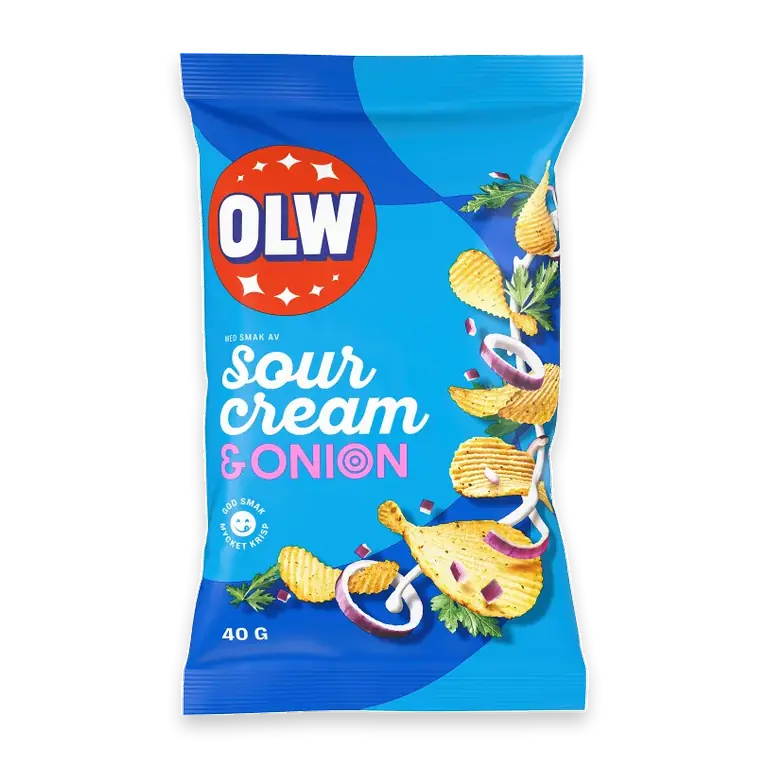 Olw Chips Sourcream & Onion liten