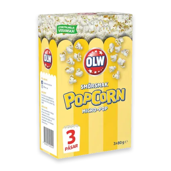 Micropop Smör Popcorn 3-pack