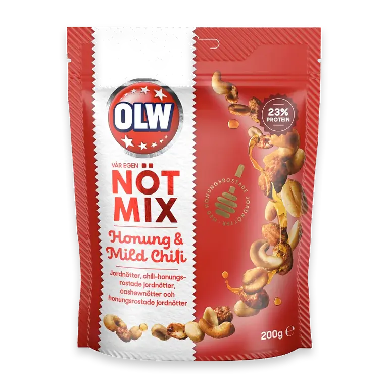 Nötmix Honung & Mild Chili 200g