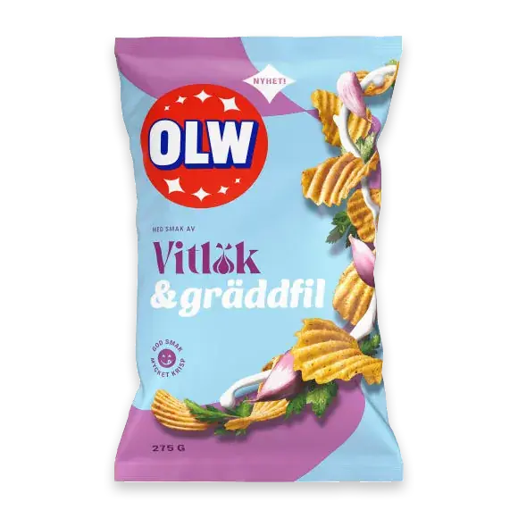 Vitlök Gräddfil Chips