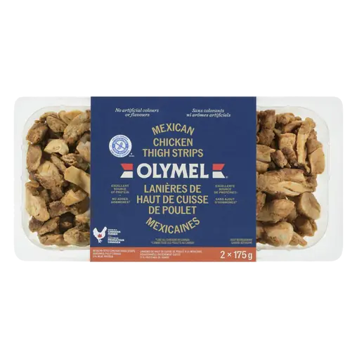 Fully Cooked Chicken Thighs Strips Seasoned Mexican-Style 350 g