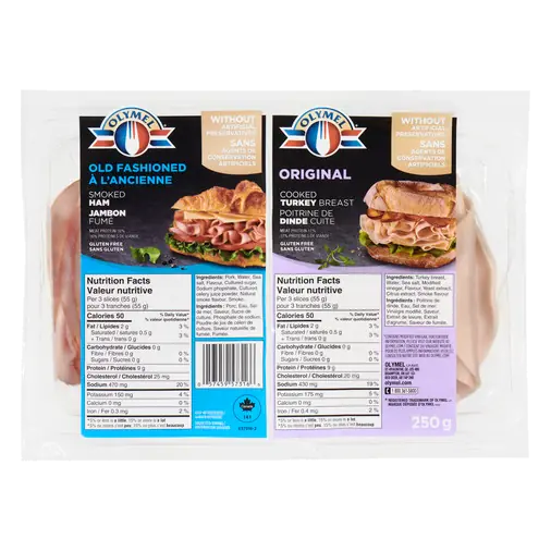 Deli Smoked Cooked Ham & Turkey Breast 250 g