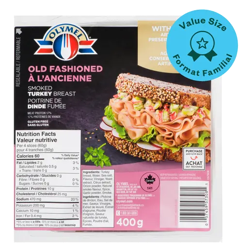 Sliced Smoked Turkey Breast Value Size 400 g