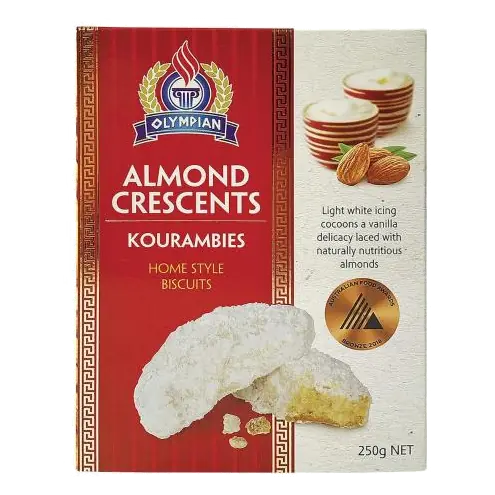 Almond Crescents Kourambies Greek Biscuits
