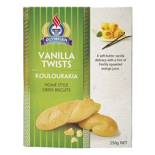 Vanilla Twists Koulourakia Greek Biscuits