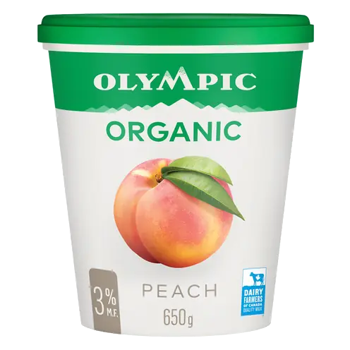 Organic 3% Yogurt Peach 650 g