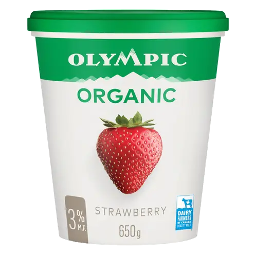 Organic 3% Yogurt Strawberry 650 g