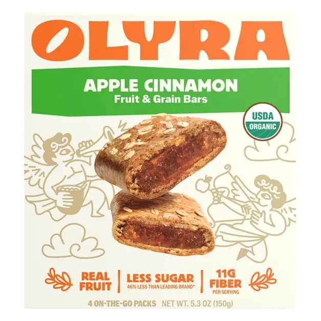 Organic Apple Cinnamon Fruit & Grain Bars - 4 ct