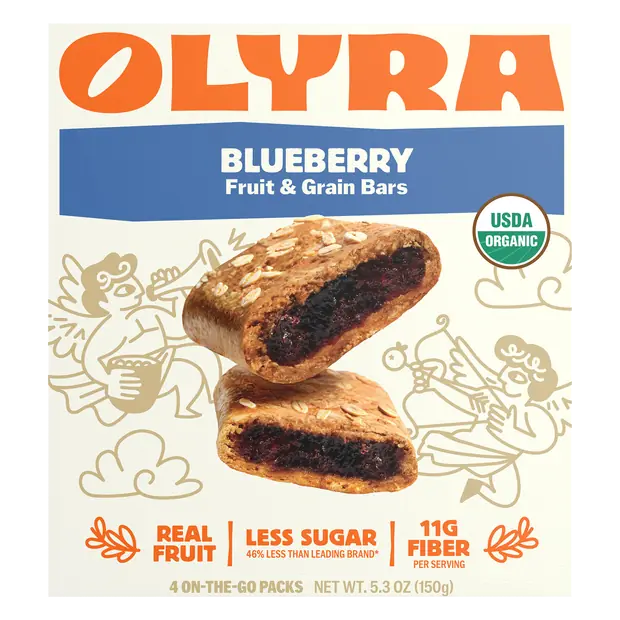 Organic On the Go Blueberry Fruit & Grain Bars - 4 ct