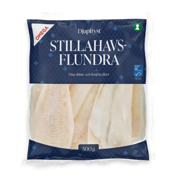 Flundra Stillahavs Fryst