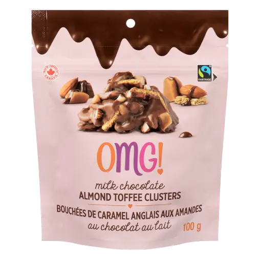 OMG! Milk Chocolate Cluster Almond Toffee 100 g