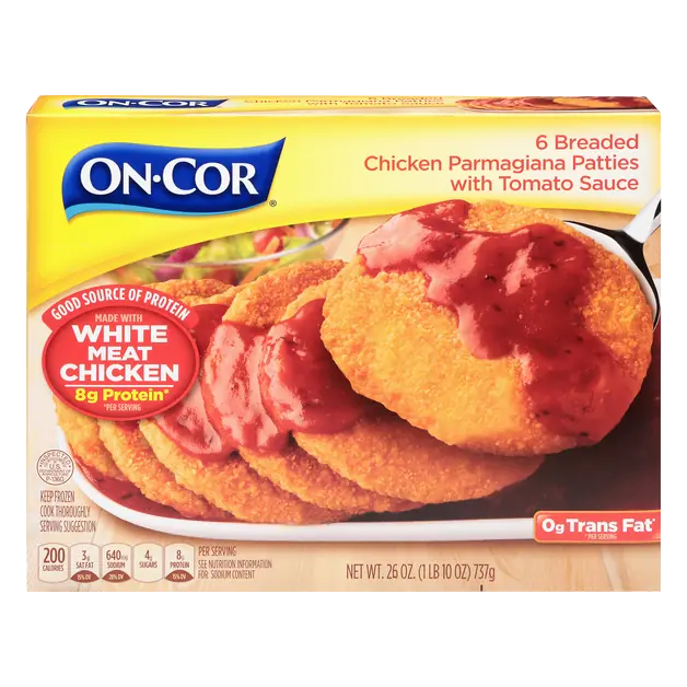 Chicken Patties Breaded Parmigiana w/Tomato Sauce - 6ct Frozen Meal