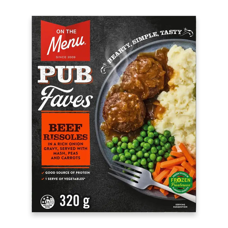 Beef Rissole Frozen Meal